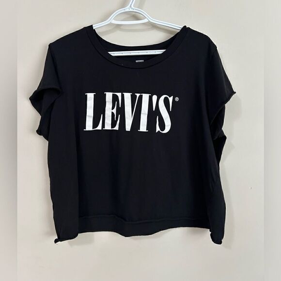 Levi's Black Cropped Tee - Picture 2 of 7